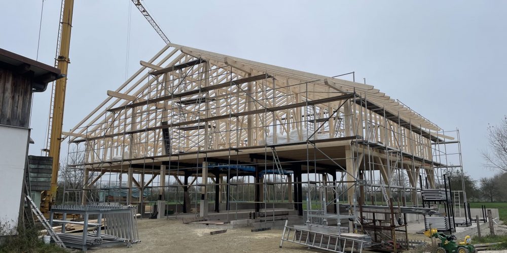 Montage-Jungviehstall-Pulling